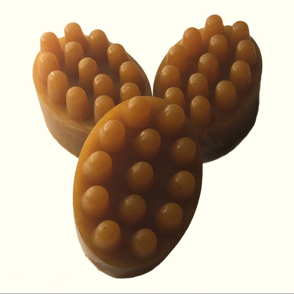 3/$25 Papaya and Carrot Organic Soap Massager Gift Wrapped